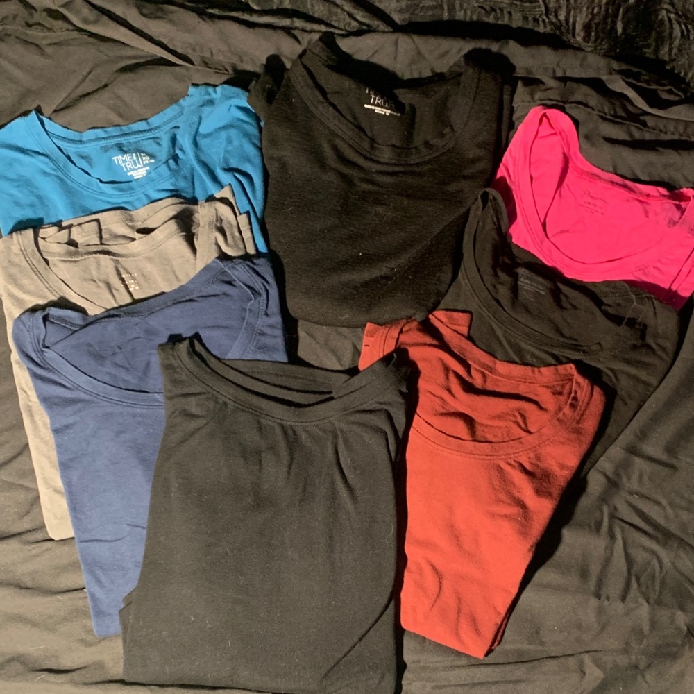 Lot of 8 Time and Tru/No Boundaries Long Sleeve Tops Size XL
